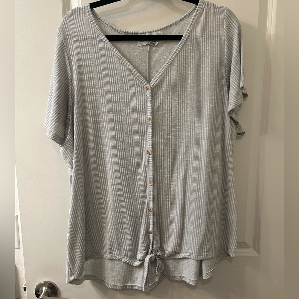 French Laundry Light Gray Button-Down Shirt